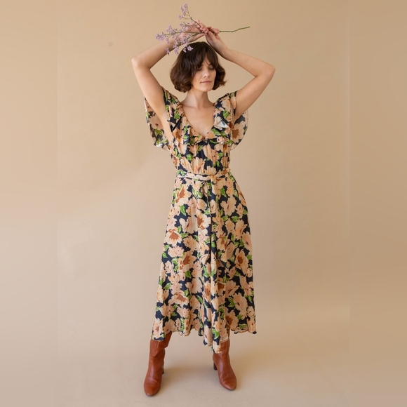 The GREAT. the Parish dress in victorian rose, 2 (medium) - Picture 4 of 14